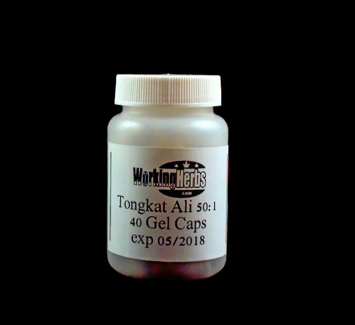 Tongkat Ali 50:1 Root Extract Capsules 40 Count 500mg  Pasak Bumi