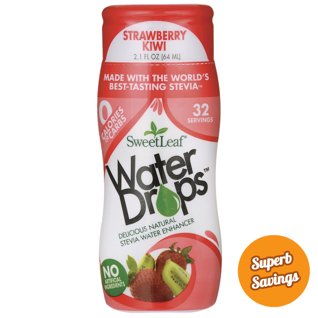 SweetLeaf Water Drops Stevia Water Enhancer Strawberry Kiwi
